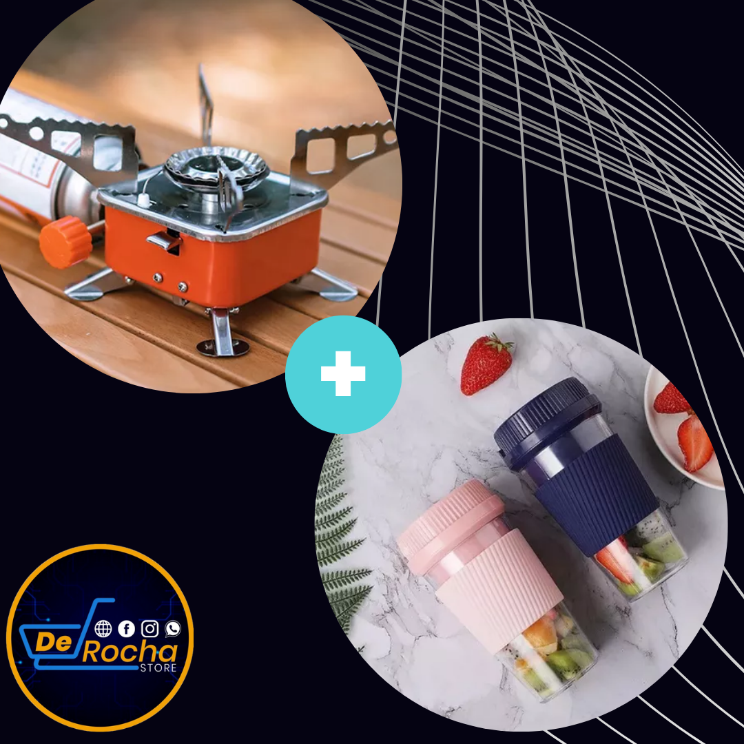 Combo extractor jugo+ Estufa camping